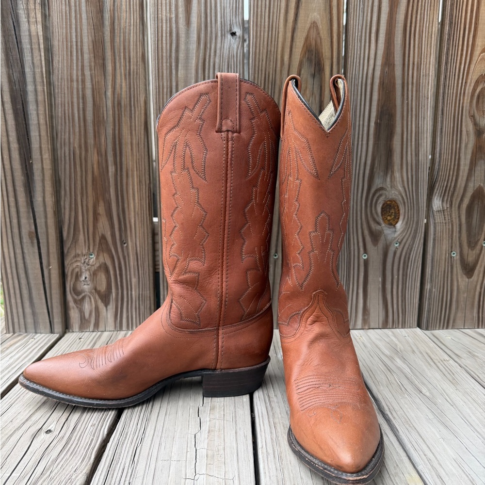 Dan Post Tan Cowboy Boots. 8.5